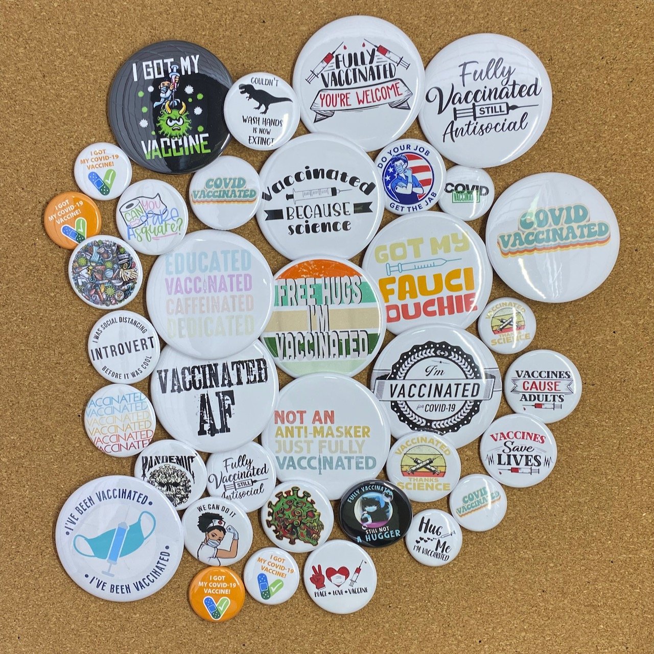 Covid Vaccinated - Stamp Style