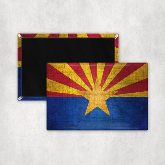 Arizona Flag Magnet - Distressed Look - REBEL BUTTONS