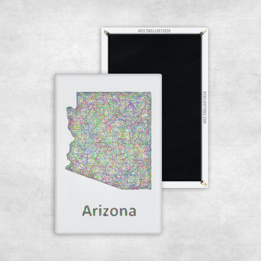 Line Map of Arizona Magnet