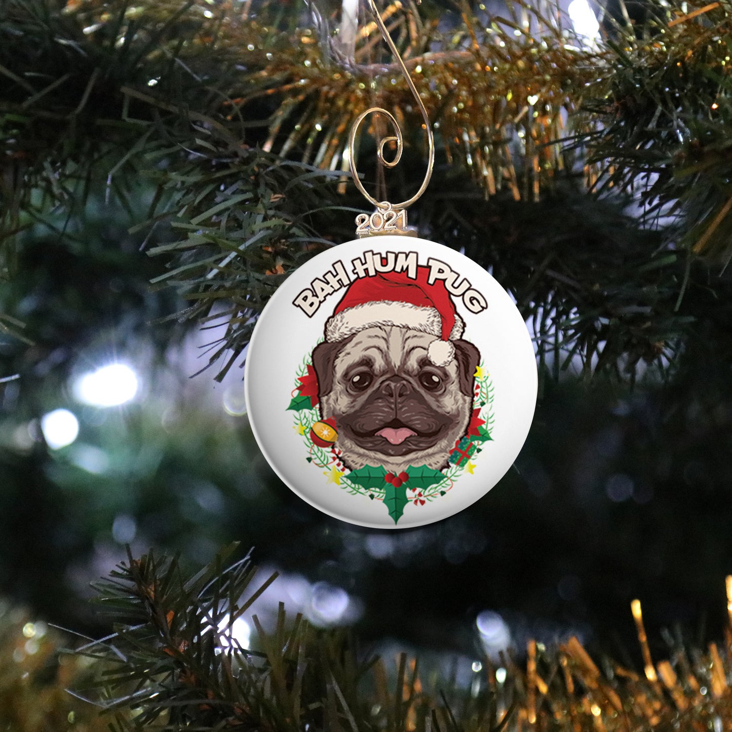 Bah-Hum-Pug Ornament