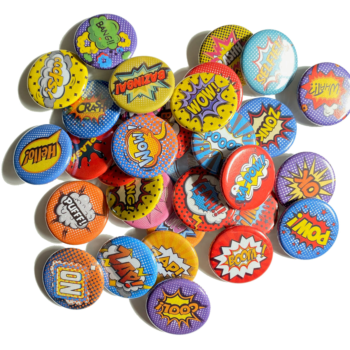 Pop Art Buttons - Random Mix of 15