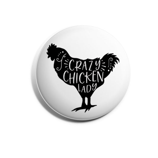 Crazy Chicken Lady Silhouette