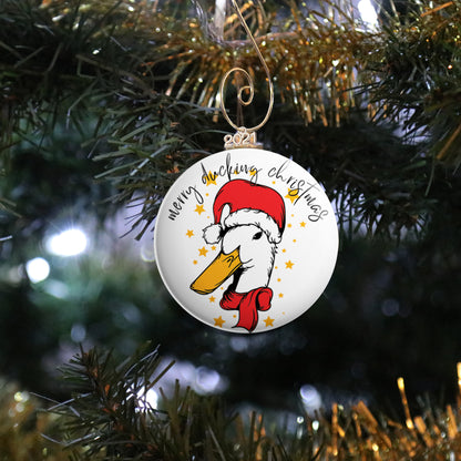 Merry Ducking Christmas Ornament