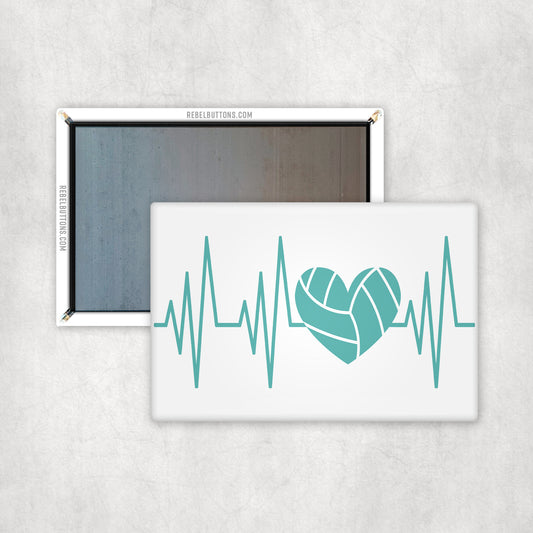 Heartbeat of a Volleyball Player Magnet
