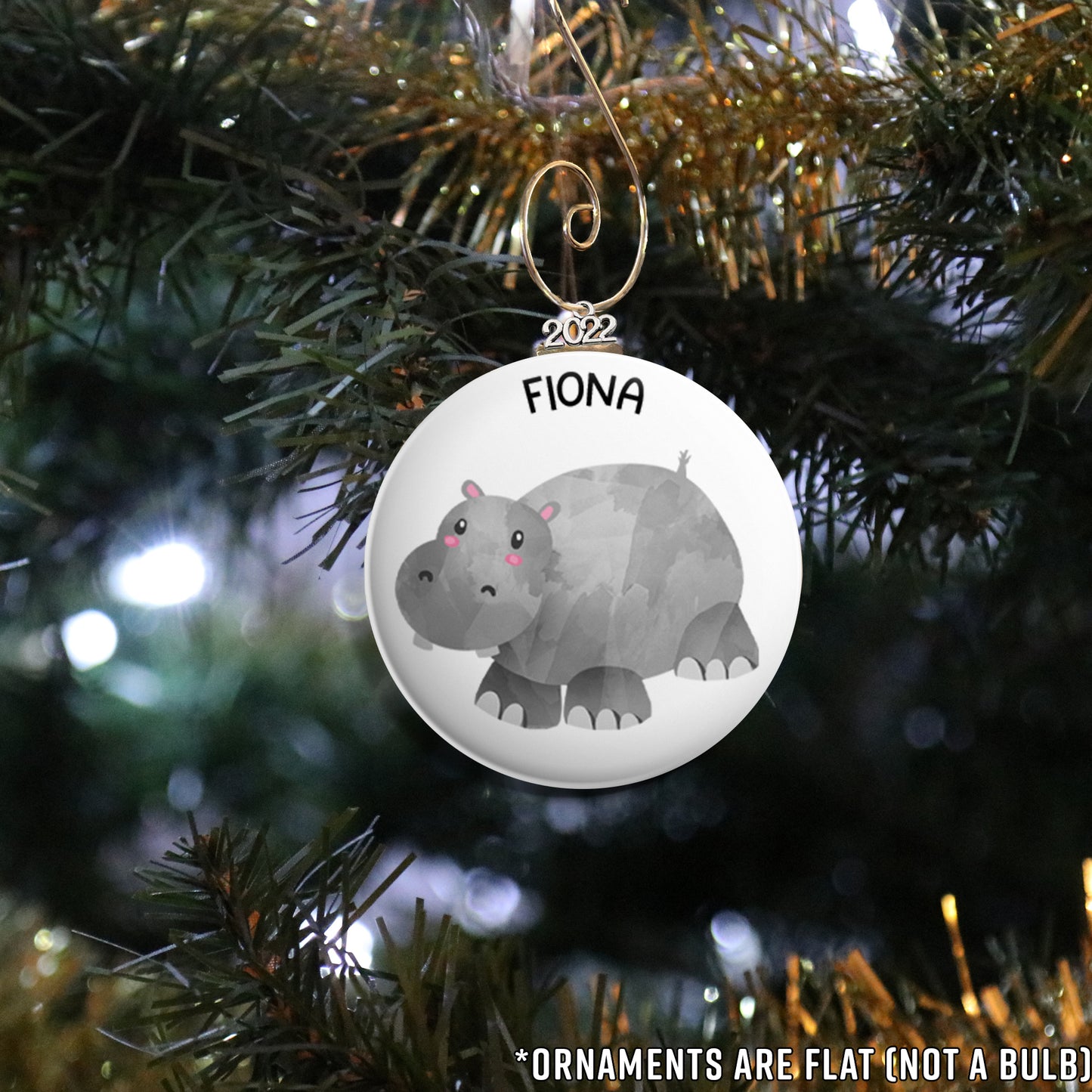 Personalized Hippo Ornament