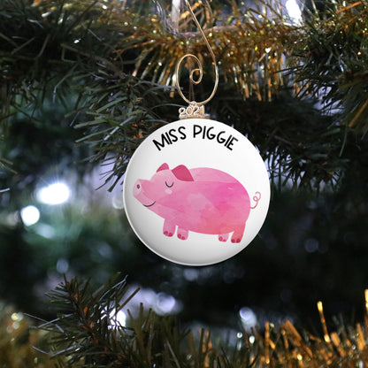 Personalized Pig Ornament