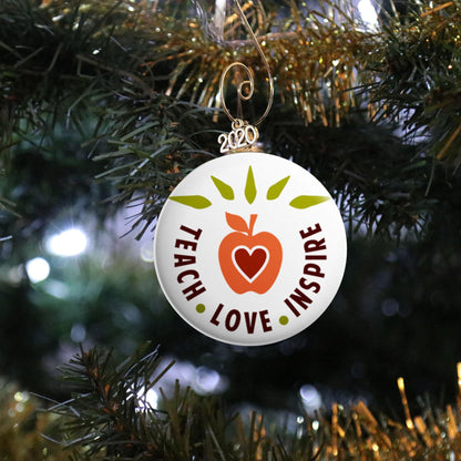 Teach Love Inspire Ornament - REBEL BUTTONS